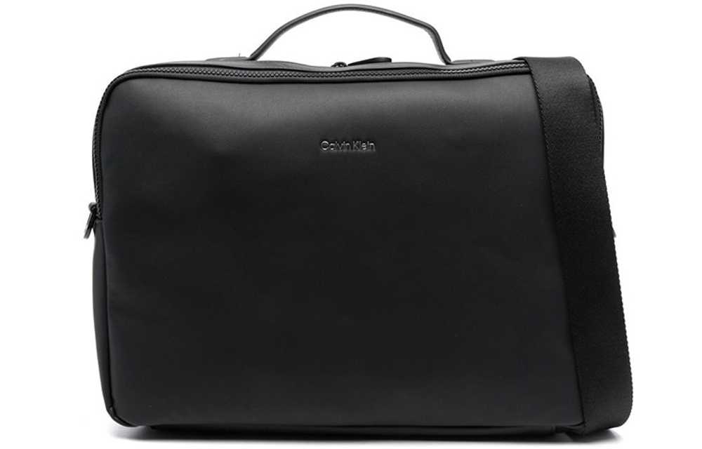CALVIN KLEIN Polyester+Polyurethane Backpack Laptop Bag Men"s Obsidian Black