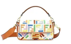 Сумка Fendi из холщовой ткани бежевого цвета Baguette