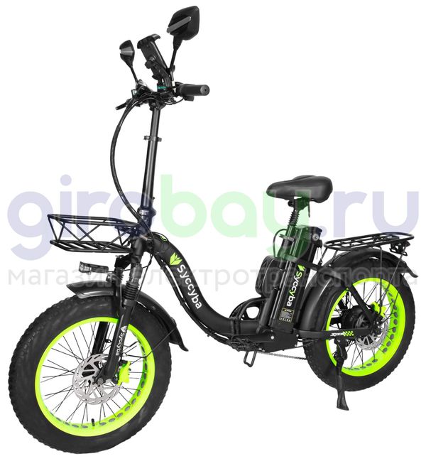Электровелосипед Syccyba F11 Pro 2025 года (48V/15Ah) - Салатовый обод фото №1
