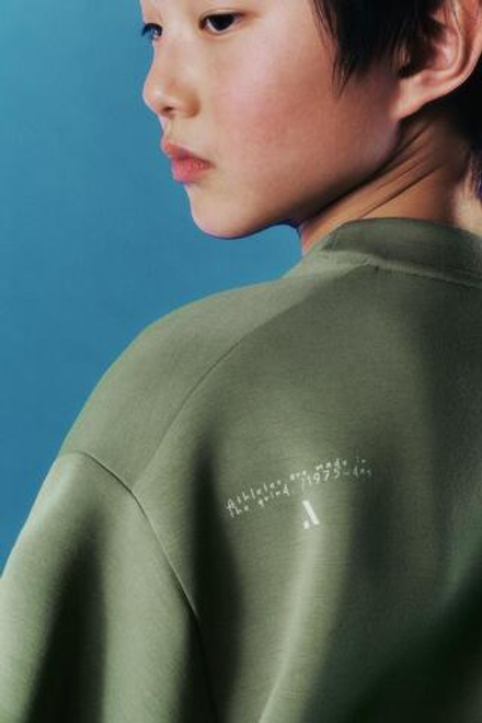 ZARA СПОРТИВНАЯ ФУТБОЛКА С ЛОГОТИПОМ, МЯГКИЙ ЗЕЛЕНЫЙ