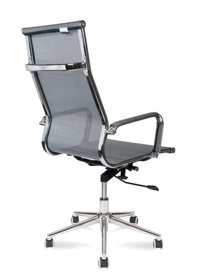 Кресло офисное Норден / Хельмут / (grey) сталь + хром / серая сетка