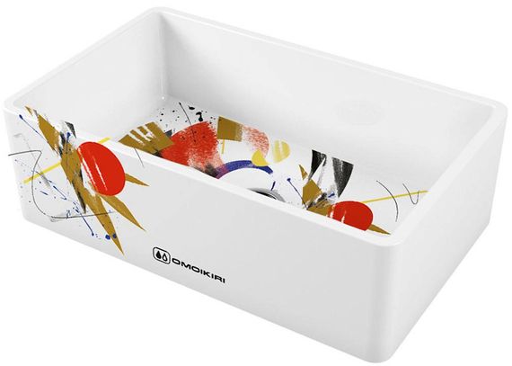 Кухонная мойка OMOIKIRI Mikura 76-Tokyo Natceramic/white (арт.4993021)