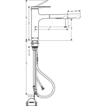 Смеситель для кухни Hansgrohe Zesis M33 74804670 черный матовый