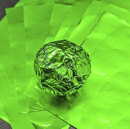 Фольга оберточная для конфет Зеленая 10х10 см, 10 шт