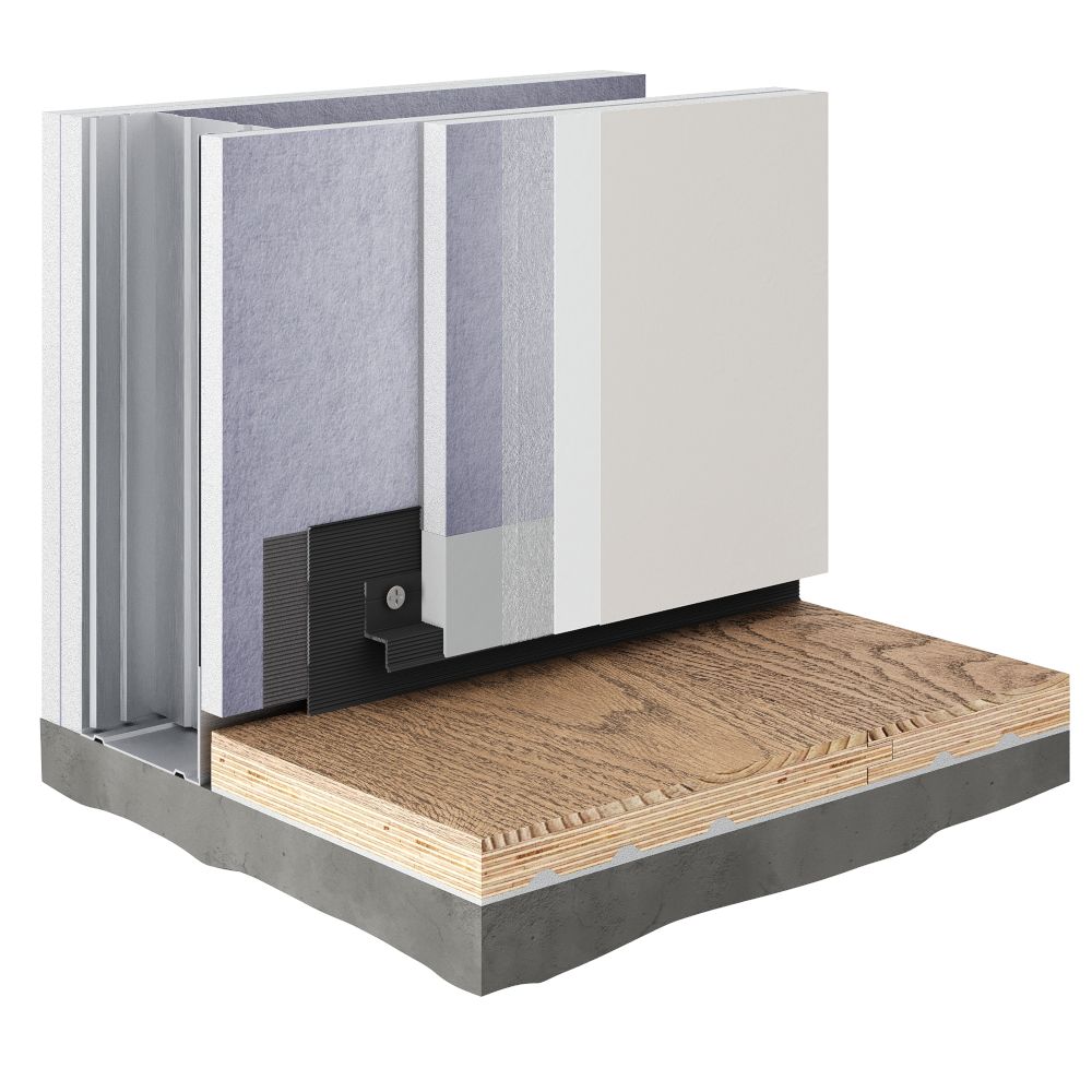 Теневой профиль универсальный регулируемый анодированный черный, 2000x65x14,5 мм