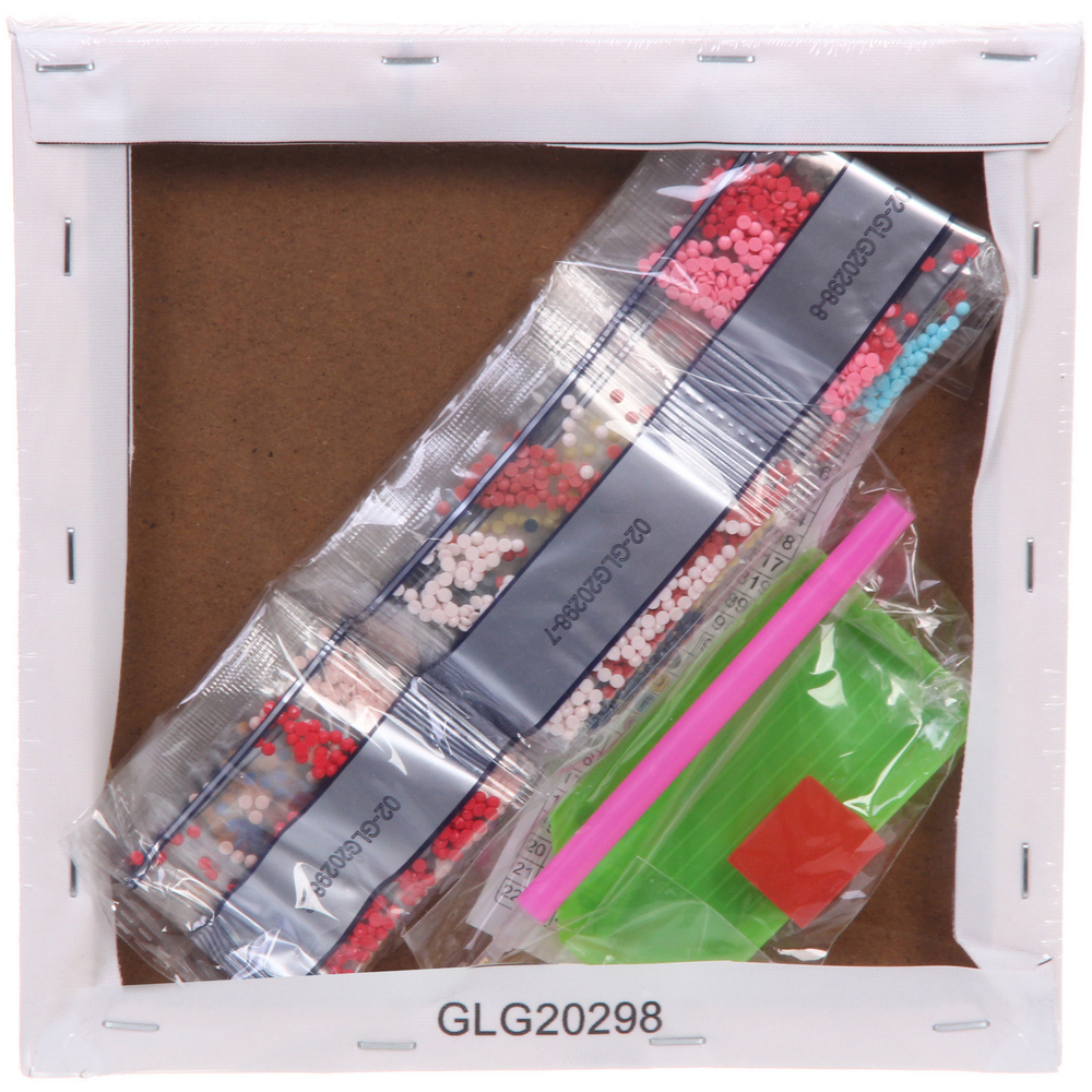 Алмазная мозаика на подрамнике с полным заполнением «МИР ЯРКИХ КРАСОК», смешная парочка, 20*20см