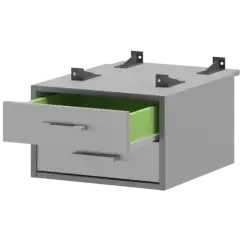 Тумба подвесная для столов на м/каркасе гл.730 мм АМТ2-02.73  432x546x296 Арго-М