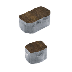 Тротуарная плитка Арена - Листопад гранит Мокко, комплект из 2 видов плит