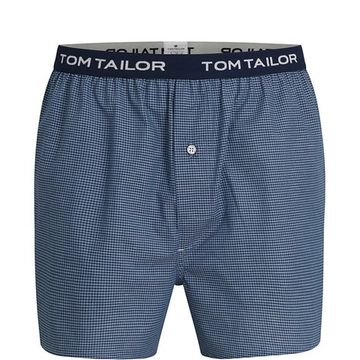 Мужские трусы-шорты темно-синие в клетку Tom Tailor 70463/5100 624