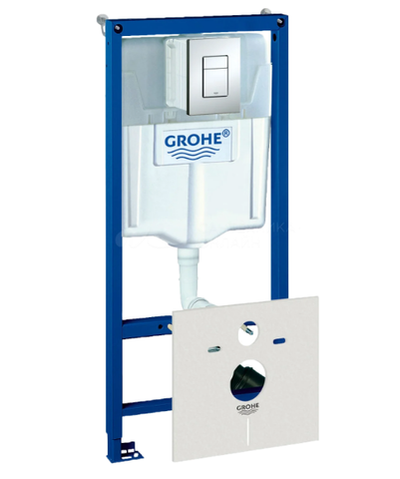 Система инсталляции для унитазов Grohe Rapid SL 38775001, 4 в 1 с кнопкой смыва