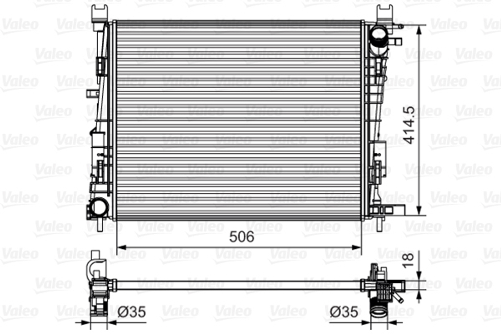 VALEO - 735634-VAL - Radiator, engine cooling