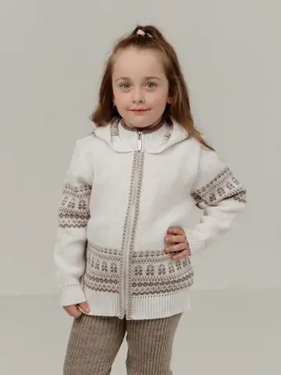 Кофта вязаная на молнии с капюшоном