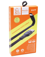 Кабель USB - TypeC DENMEN D47T 2.4A (черный) 1м