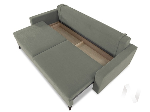 Диван прямой Фидэль (БД) LUMA 14 (велюр серый)