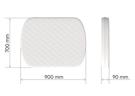 Матрас для люльки Elegance кокос/форплит/латекс 9 см