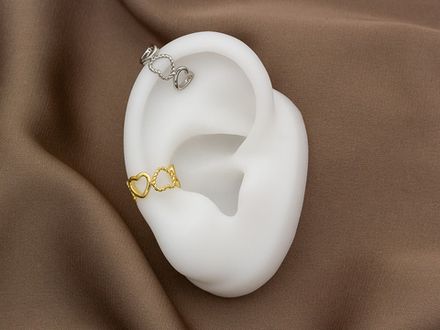 Кафф "Сердечки" 6мм