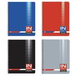 Тетрадь А5, 96 л., BRAUBERG, гребень, клетка, обложка картон, "INDAY", 400526, 4шт