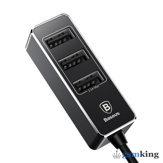 Baseus Enjoy Together Four Interfaces Output Patulous Car Charger 5.5A Black CCTON-01