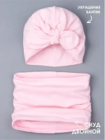 Чалма осенняя для девочки и снуд