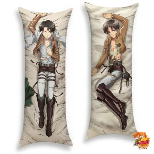 Дакимакура Атака титанов Леви Аккерман и Эрен Йегер