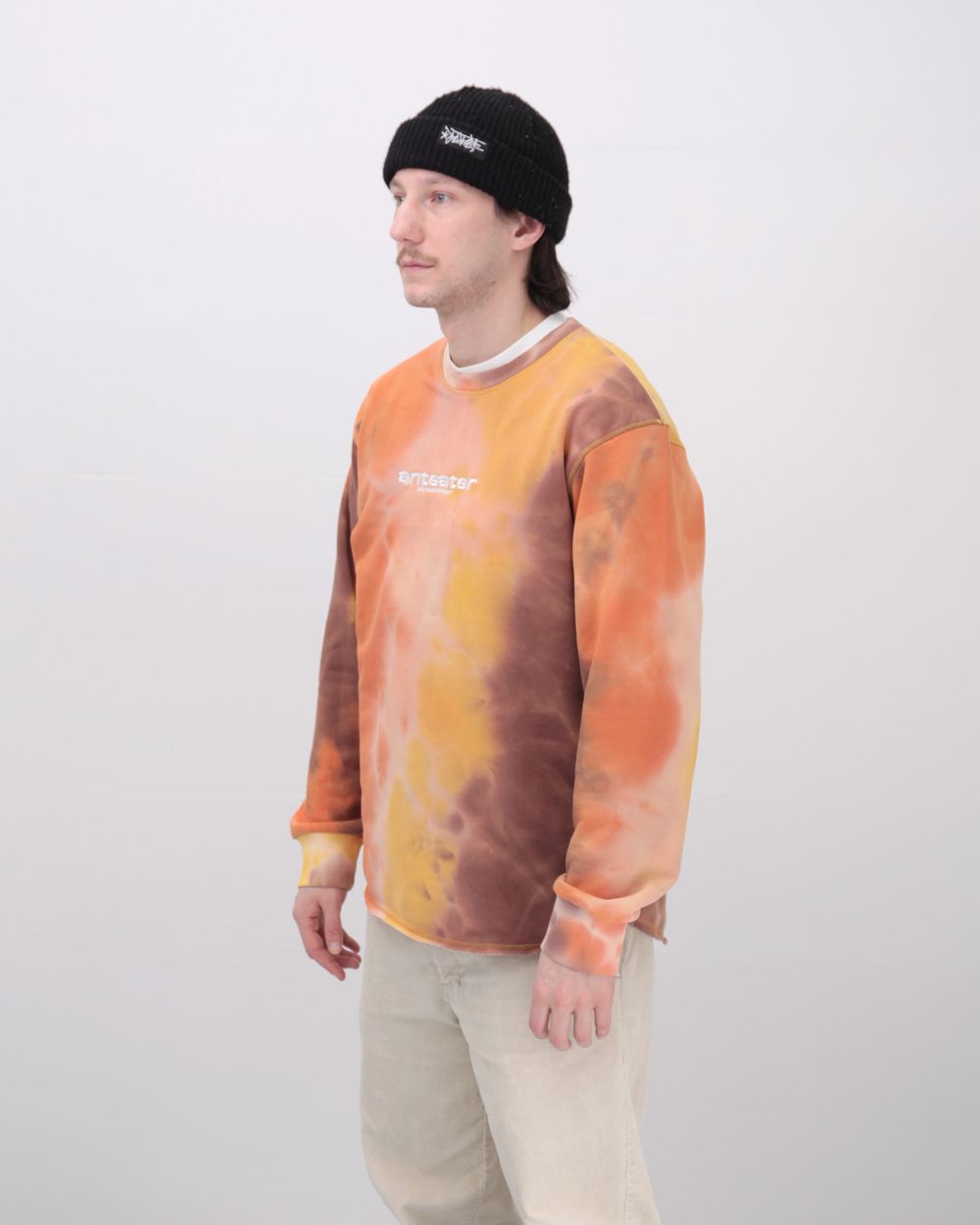 Толстовка Anteater Hoodlong Tie Dye Оранжевая