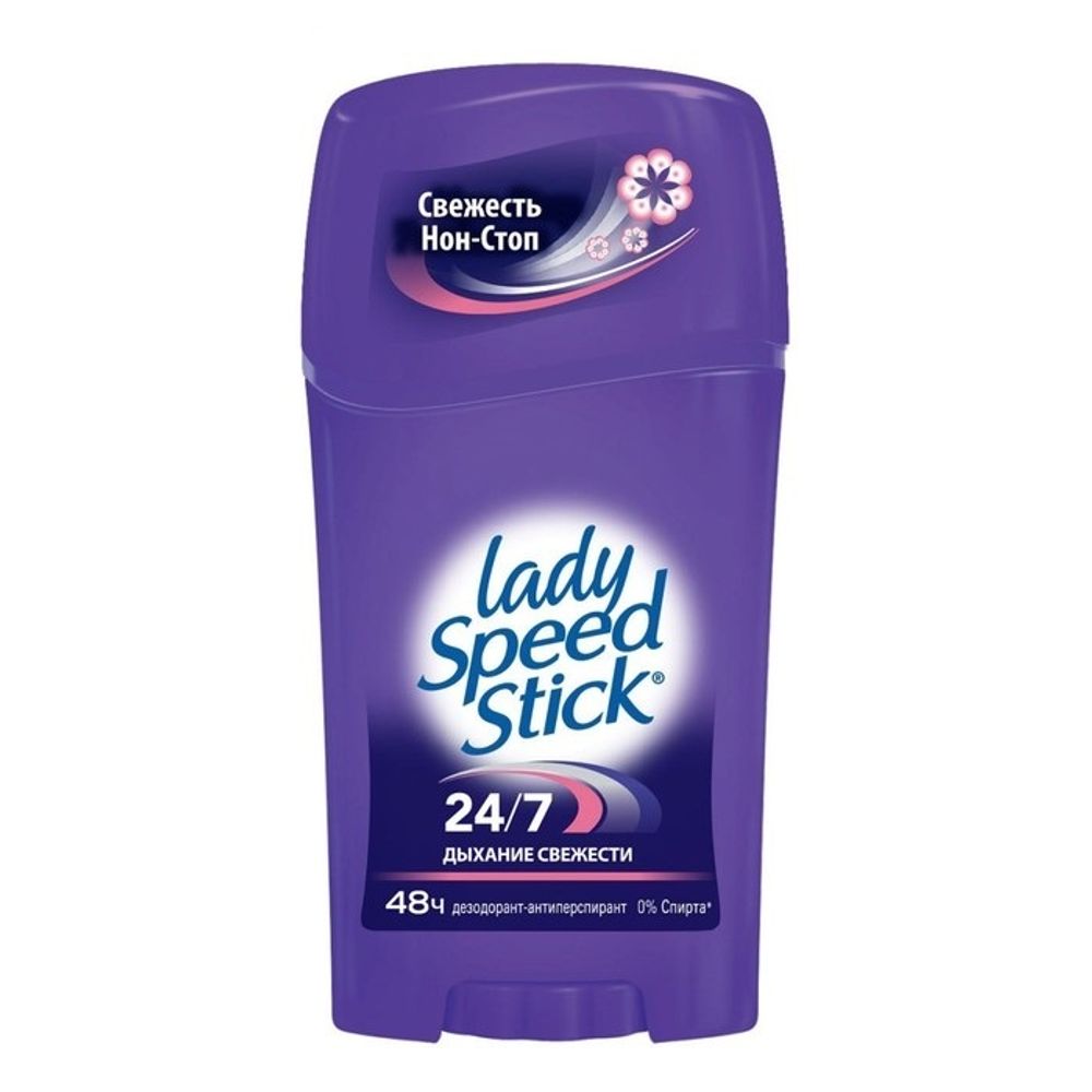 Lady Speed Stick Дезодорант-антиперспирант стик 24/7 Дыхание свежести, 45 гр