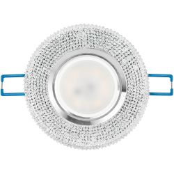 Светильник встраиваемый cо светодиодной подсветкой ЭРА DK LD1 WH под лампу MR16 GU5.3 прозрачный