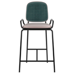 Стул полубарный ror, 2 frame, велюр, черный/зеленый/розовый