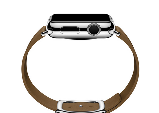 Часы смарт Apple Watch 38мм (коричневый кожаный с современной пряжкой)