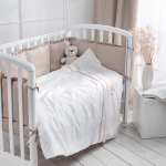Комплект белья для классической кроватки Toys Sateen 6 предметов цвет песочный