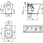 Напольный пристенный унитаз соло Ideal Standard CONNECT AIR AquaBlade® E0042V3