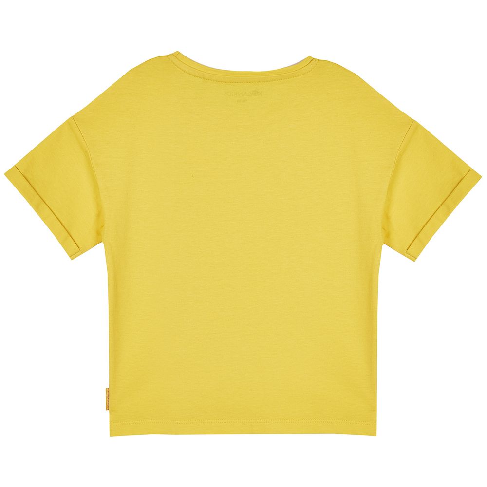 Желтая футболка для девочки KOGANKIDS