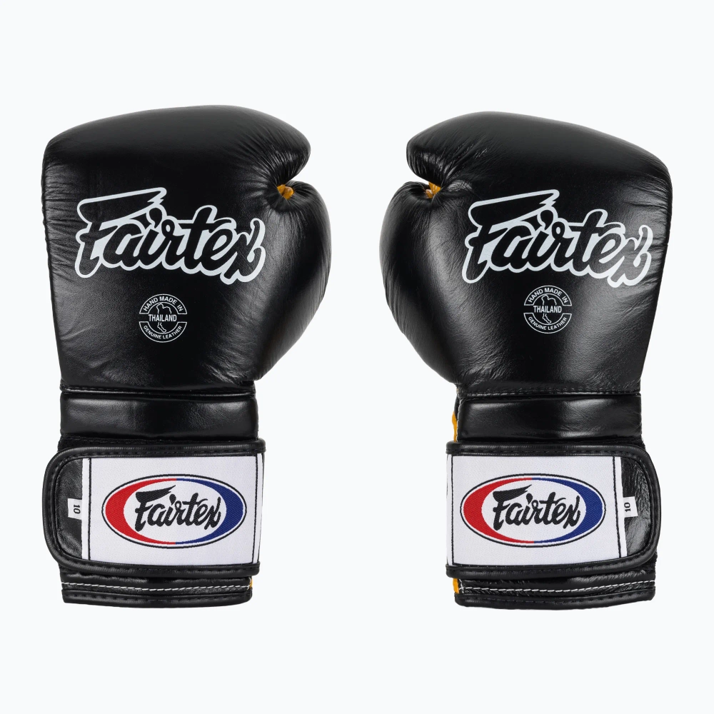 Боксёрские перчатки Fairtex Heavy Hitter's Mexican Style black/yellow