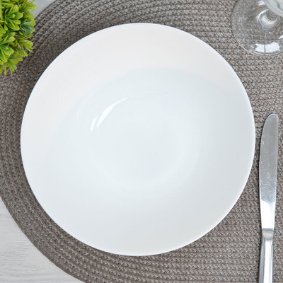 Салатник 700мл 18см White, стеклокерамика, Jewel