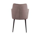 Стул с подлокотниками Hunt, бархат пепельно-бежевый 25 / чёрный конус