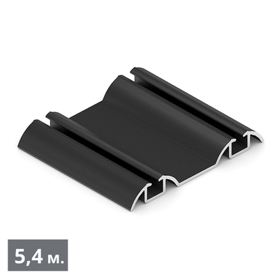 СТАНДАРТ Направляющая нижняя двухполозная (5,40 м) черный матовый (RAL) (AS0504) Aristo