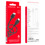 Кабель USB - Lightning BOROFONE BX70 (черный) 1м