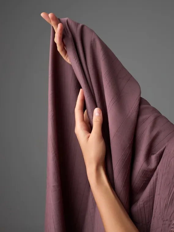 Ткань хлопок креш "жатка", Китай, какао