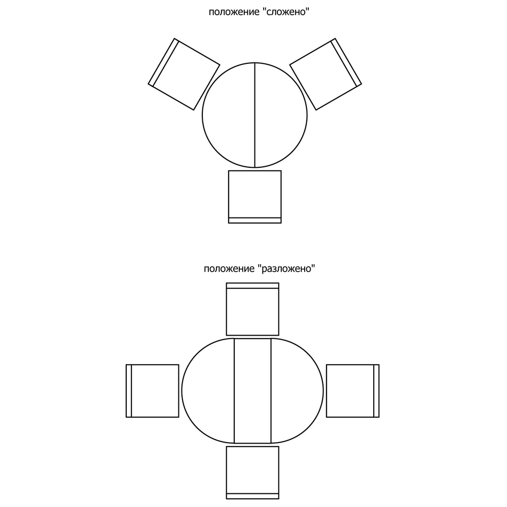 Стол «Милана 12А» П4.265.0.27(318.08)