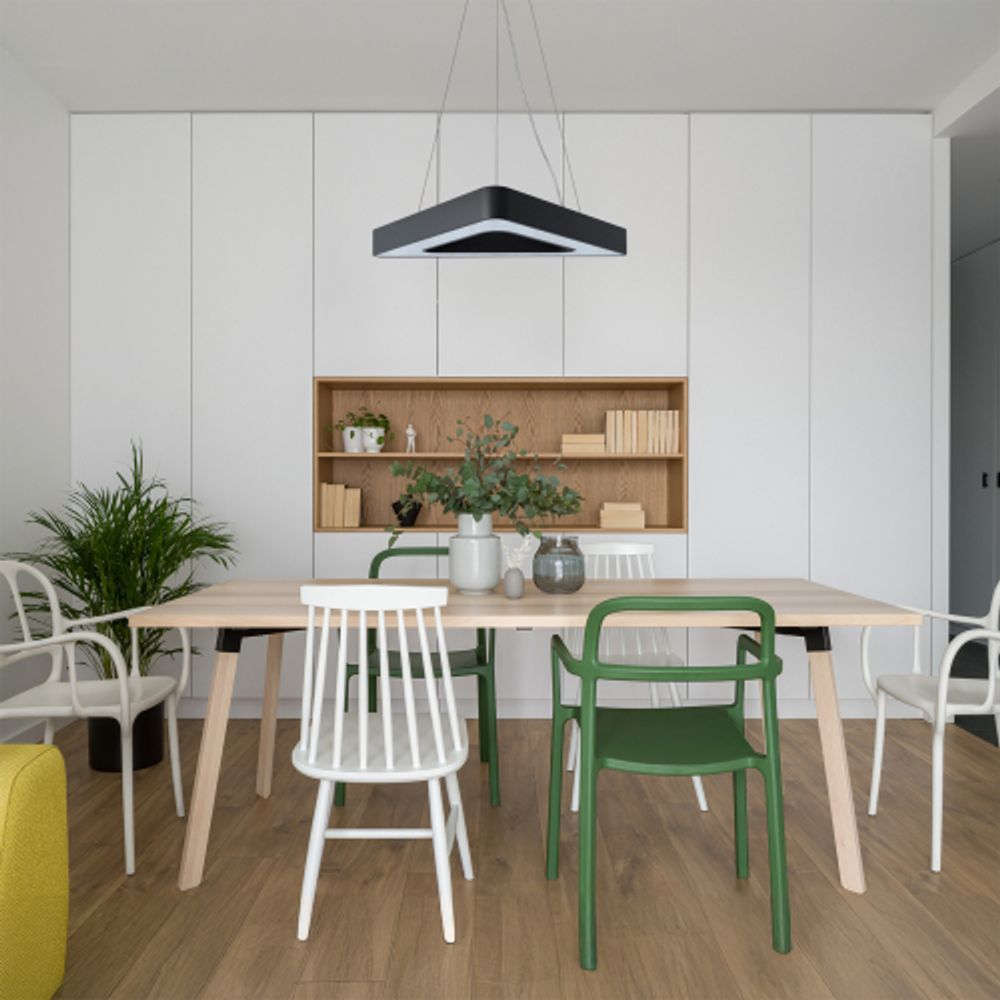Светильник LED ЭРА Geometria SPO-153-B-40K-030 Delta 30Вт 4000К 2100Лм IP40 600*80 черный подвесной драйвер внутри | Декоративные светильники Geometria