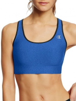 Спортивный бюстгальтер с бескаркасными дублированными чашками (Размер: L) (Цвет: фиолетовый)