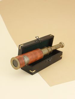 Nautical Подзорная труба в деревянном футляре