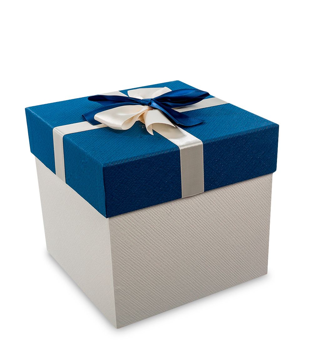 WF-40/3-B Коробка «Квадрат» цв.бел./син.