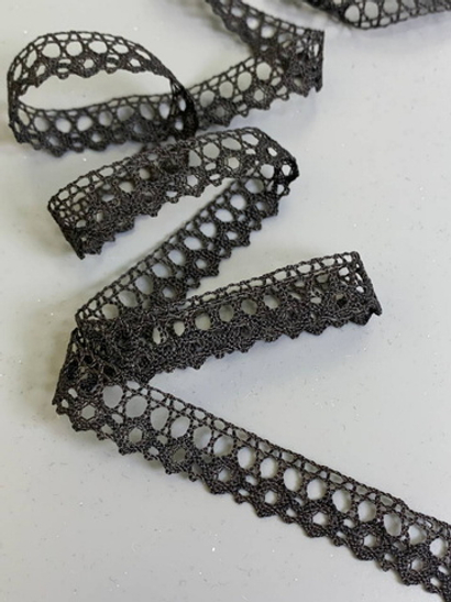 Тесьма хб, черная, 1,0см TH