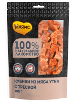 Лакомство Мнямс для собак кубики из мяса утки c треской 100 г