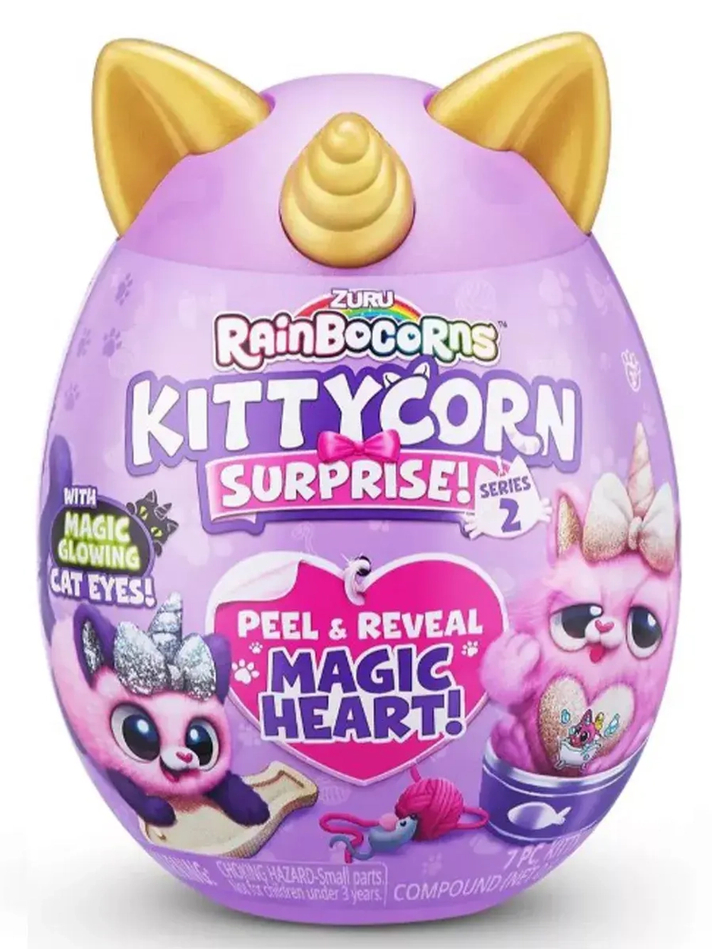 Мягкая игрушка сюрприз яйцо Rainbocorns Kittycorn Surprise 2