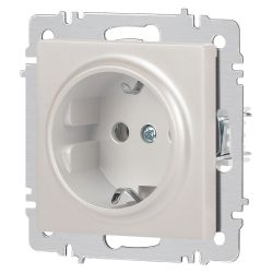 Розетка Intro Accent 6-202-06 2P+E Schuko 16А-250В IP20 СУ AL/CU перламутр | Intro