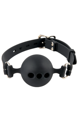 Силиконовый кляп с отверстиями для дыхания Silicone Breathable Ball Gag - Small