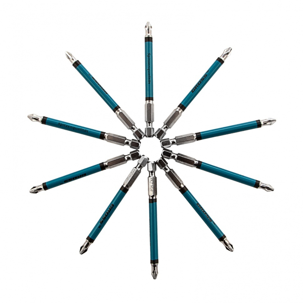 Бита PH2 х 90, сталь S2, 10 шт. Gross