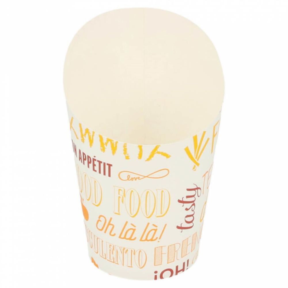 Контейнер картонный вертикальный для фри, снеков " " 270 мл, Ø 7,5*10 см 100шт/уп